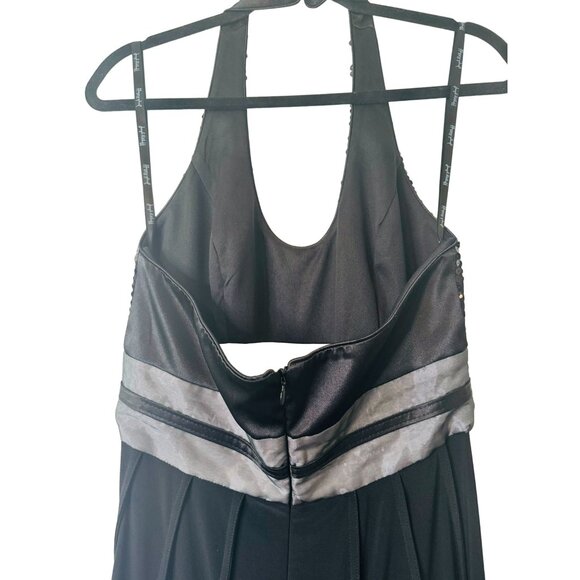 Joseph Ribkoff 8 Black Sequin Bodice Halter Dress - Picture 5 of 16